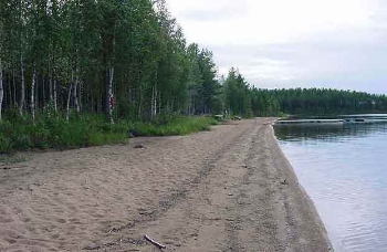 Lakaträsk badplats vid Luleälven